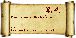 Martinecz András névjegykártya