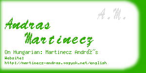 andras martinecz business card